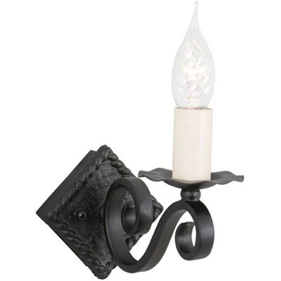 Luce da Parete Nera Fatta a Mano Elstead Rectory - Applique Luce da Parete Nera Fatta a Mano Elstead Rectory - Applique