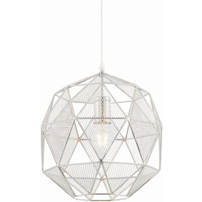 Endon Armour - Piastra Cromata A Sospensione Sferica A 1 Luce, E27 Endon Armour - Piastra Cromata A Sospensione Sferica A 1 Luce, E27