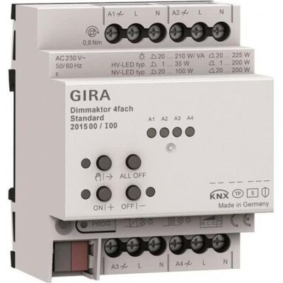 Gira Dimmaktor 4-f. REG KNX Secure - Dimmer Gira Dimmaktor 4-f. REG KNX Secure - Dimmer
