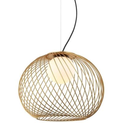 ITALUX Clarisa - Sospensione Moderna A Sospensione Dorata A 1 Luce Con Paralume Bianco, Attacco E27 - ITALUX Clarisa - Sospensione Moderna A Sospensione Dorata A 1 Luce Con Paralume Bianco, Attacco E27 -
