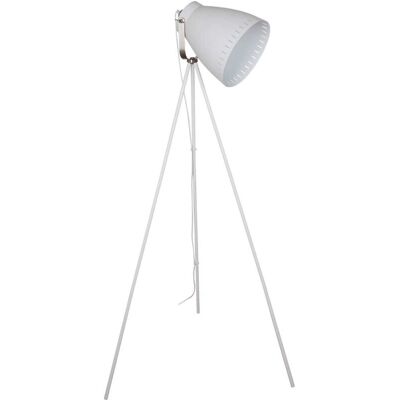 Lampada da terra Italux Franklin - Bianco & Nichel Satinato - E27 Lampada da terra Italux Franklin - Bianco & Nichel Satinato - E27
