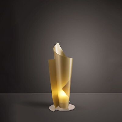 LINEA ZERO Lampada Da Tavolo Moderna A 1 Luce Vela In Polilux Oro H70 Made In Italy LINEA ZERO Lampada Da Tavolo Moderna A 1 Luce Vela In Polilux Oro H70 Made In Italy