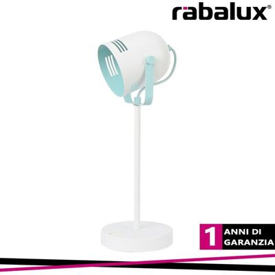 Rabalux Minuett 7015 Lampada da scrivania regolabile bianca e menta - Lampada da tavolo Rabalux Minuett 7015 Lampada da scrivania regolabile bianca e menta - Lampada da tavolo