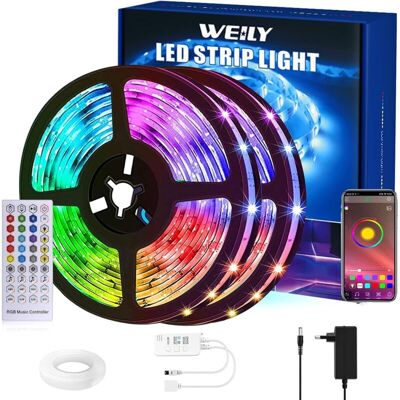 LITZEE Minkurow Led Bluetooth 10m Striscia Led 5050 Rgb Led Camera Da Letto Striscia Luminosa Flessibile Multicolore, Controllata Da App Per Smartphone, Sincronizzazione Con Ritmo Musicale/funzione Timer LITZEE Minkurow Led Bluetooth 10m Striscia Led 5050 Rgb Led Camera Da Letto Striscia Luminosa Flessibile Multicolore, Controllata Da App Per Smartphone, Sincronizzazione Con Ritmo Musicale/funzione Timer