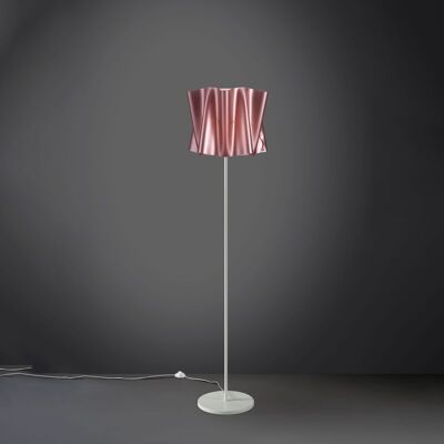 LINEA ZERO - Piantana Base E Stelo In Metallo Folio Paralume Rosa Diametro 40x H164 Cm LINEA ZERO - Piantana Base E Stelo In Metallo Folio Paralume Rosa Diametro 40x H164 Cm