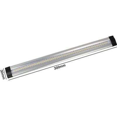 LEDLUX - Lampada Barra Led In Alluminio 300mm 3w 12v Dc Bianco Caldo Per Cucina Armadio Corridoio Mensola Vetrina Luci Notte LEDLUX - Lampada Barra Led In Alluminio 300mm 3w 12v Dc Bianco Caldo Per Cucina Armadio Corridoio Mensola Vetrina Luci Notte