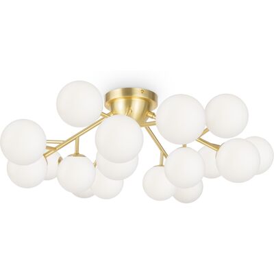 MAYTONI Plafoniera Dallas Ottone 20 Luci Sfere Bianche MAYTONI Plafoniera Dallas Ottone 20 Luci Sfere Bianche