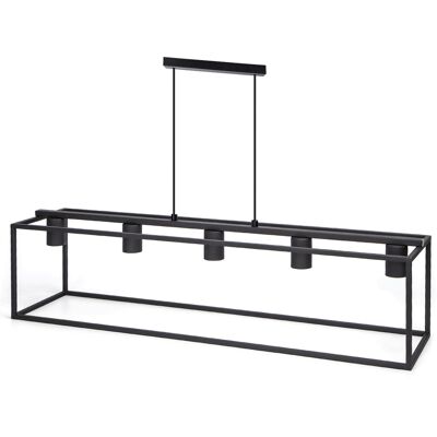 AIGOSTAR Lampadario Da Soffitto Piped Nero Opaco 5 X E27 AIGOSTAR Lampadario Da Soffitto Piped Nero Opaco 5 X E27