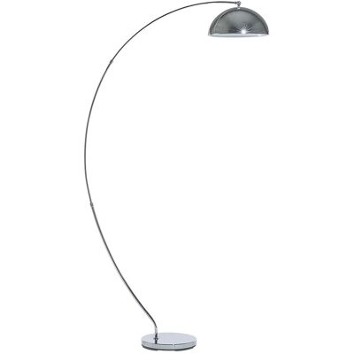 BELIANI Lampada Da Terra Metallo Argentato 188 Cm Arco Base Cromata Moderna Kama BELIANI Lampada Da Terra Metallo Argentato 188 Cm Arco Base Cromata Moderna Kama