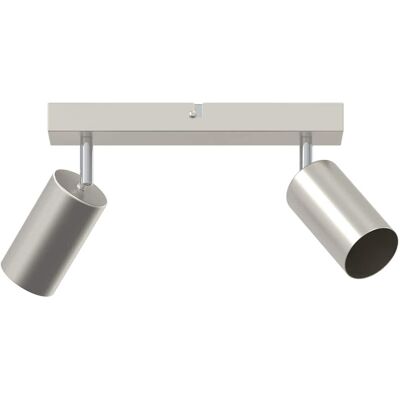 HELLOSHOP26 Faretto Da Soffitto Cilindrico Orientabile Moderno 26 X 5,5 X 16,5 Cm In Metallo Nichelato 020058304 HELLOSHOP26 Faretto Da Soffitto Cilindrico Orientabile Moderno 26 X 5,5 X 16,5 Cm In Metallo Nichelato 020058304