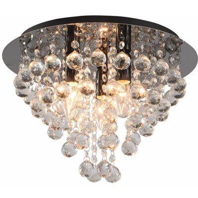 Reality Plafoniera Glamour Nera 38 Cm London Crystal 3xe14 Reality Plafoniera Glamour Nera 38 Cm London Crystal 3xe14