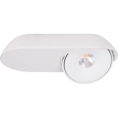 MAXLIGHT Faretto Soffitto Led 10w Orientabile Ovale Bianco Vector MAXLIGHT Faretto Soffitto Led 10w Orientabile Ovale Bianco Vector