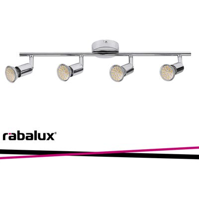 RABALUX Barra Faretti Cromo Gu10 4 Norton Led 6988 RABALUX Barra Faretti Cromo Gu10 4 Norton Led 6988