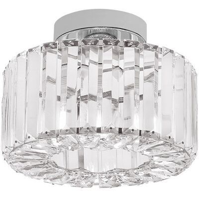 LIGHT PRESTIGE Plafoniera Vetro Glamour Vetro Tonda Cromata E27 LIGHT PRESTIGE Plafoniera Vetro Glamour Vetro Tonda Cromata E27