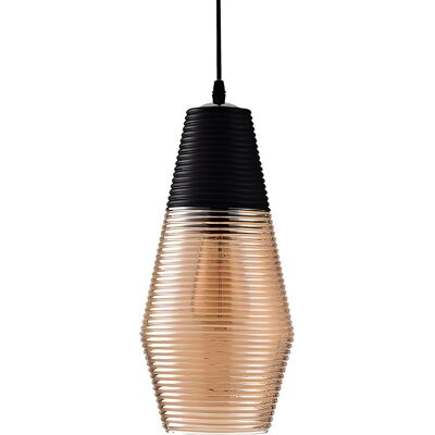 OEM Lampada A Sospensione Moderna In Stile Industriale Con Paralume In Vetro Ambrato Scanalato, Attacco E27, Altezza Regolabile, Paralume Nero E Ambra, Ideale Per Cucina, Sala Da Pranzo, Camera Da Letto E OEM Lampada A Sospensione Moderna In Stile Industriale Con Paralume In Vetro Ambrato Scanalato, Attacco E27, Altezza Regolabile, Paralume Nero E Ambra, Ideale Per Cucina, Sala Da Pranzo, Camera Da Letto E