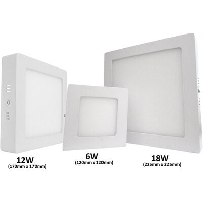 LEDLUX - Plafoniera Faretto Led Da Soffitto Muro Parete Quadrata 12w Bianco Caldo 170x170mm LEDLUX - Plafoniera Faretto Led Da Soffitto Muro Parete Quadrata 12w Bianco Caldo 170x170mm