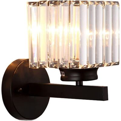 OEM Lampada Da Parete In Cristallo Retrò, Lampada Da Parete Moderna In Cristallo Nero E27, Applique Per Comodino Camera Da Letto Soggiorno Corridoio Sala Da Pranzo Corridoio [classe Di Efficienza Energeti OEM Lampada Da Parete In Cristallo Retrò, Lampada Da Parete Moderna In Cristallo Nero E27, Applique Per Comodino Camera Da Letto Soggiorno Corridoio Sala Da Pranzo Corridoio [classe Di Efficienza Energeti