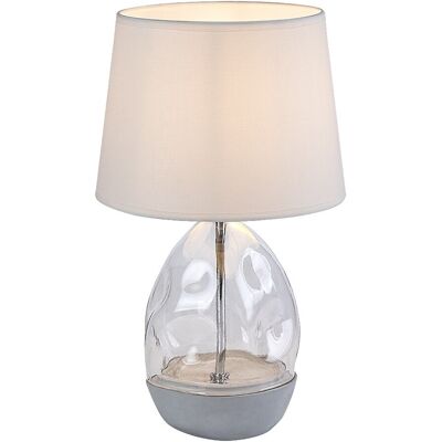 RABALUX Lampada Tavolo Apolonia Vetro, Paralume Bianco RABALUX Lampada Tavolo Apolonia Vetro, Paralume Bianco