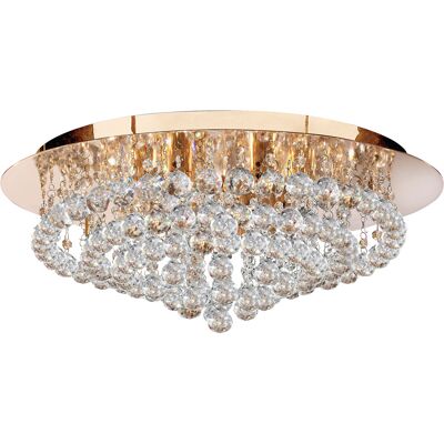 Lampadario semi flush Hanna 8 luci - Oro / Trasparente Lampadario semi flush Hanna 8 luci - Oro / Trasparente