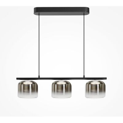 MAYTONI Lampadario Contemporaneo Spirito Metallo E Vetro Nero 3 Luci Led 14w MAYTONI Lampadario Contemporaneo Spirito Metallo E Vetro Nero 3 Luci Led 14w