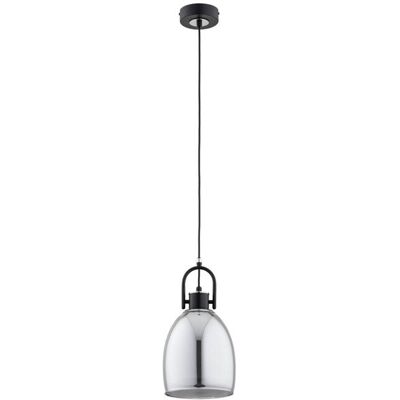 ALFA Soda Modern Pendant Light – Black Metal Ceiling Hanging Lamp With Chrome Glass Shade, 1xe27 Max 15w, Dimmable, 95cm Height, 18cm Diameter ALFA Soda Modern Pendant Light – Black Metal Ceiling Hanging Lamp With Chrome Glass Shade, 1xe27 Max 15w, Dimmable, 95cm Height, 18cm Diameter