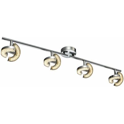Reality Plafoniera Semic Led 8 Luci Barra Regolabile Cromata Reality Plafoniera Semic Led 8 Luci Barra Regolabile Cromata
