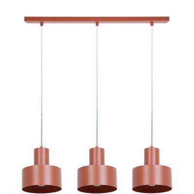 Sigma Lampada Sospensione Industriale 3 Luci Mattone 67cm E27 Sigma Lampada Sospensione Industriale 3 Luci Mattone 67cm E27