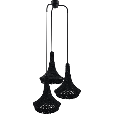 SHILO Lampada A Sospensione Mahaka Boho Nera 3xe27 SHILO Lampada A Sospensione Mahaka Boho Nera 3xe27