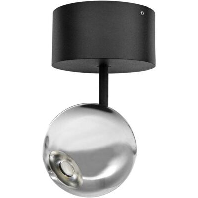 BENEITO FAURE Faretto Led Da Soffitto Bora Surface 8,5w 36º 3000k Argento, Faro Sferico Orientabile Alta Resa Cromatica - Beneito & Faure BENEITO FAURE Faretto Led Da Soffitto Bora Surface 8,5w 36º 3000k Argento, Faro Sferico Orientabile Alta Resa Cromatica - Beneito & Faure