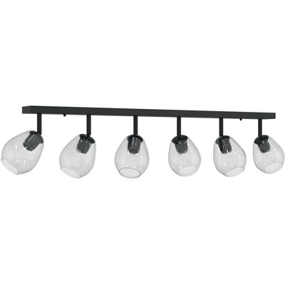 HELLOSHOP26 Faretto Da Soffitto Moderno Orientabile Per Interni 110,5 X 13 X 26 Cm In Metallo Nero 020058437 HELLOSHOP26 Faretto Da Soffitto Moderno Orientabile Per Interni 110,5 X 13 X 26 Cm In Metallo Nero 020058437