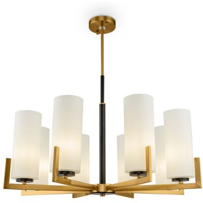 MAYTONI Lampadario Fortano Ottone Con Tubi Vetro 8xe27 MAYTONI Lampadario Fortano Ottone Con Tubi Vetro 8xe27
