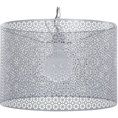 Lampada a sospensione Beliani MEZEN - Grigia Moderna in Metallo Lampada a sospensione Beliani MEZEN - Grigia Moderna in Metallo