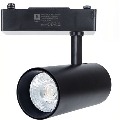 AIGOSTAR Faro Faretto Spotlight Orientabile Led Cob 24w 4000k Per Binario Trifase AIGOSTAR Faro Faretto Spotlight Orientabile Led Cob 24w 4000k Per Binario Trifase