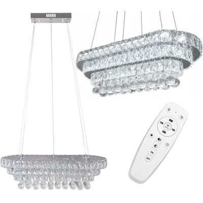 Toolight Lampada Sospensione Cristallo LED con Telecomando - Lampada a Sospensione Toolight Lampada Sospensione Cristallo LED con Telecomando - Lampada a Sospensione
