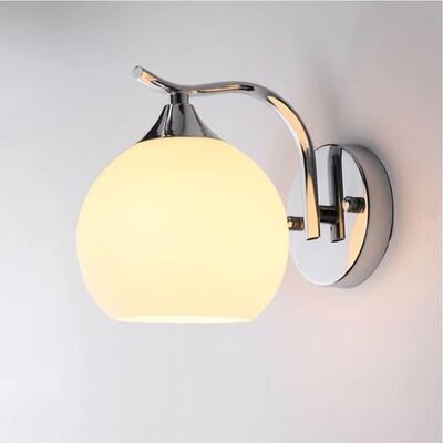 OEM Applique Da Parete In Metallo Cromato, Lampada Da Tavolo Con Paralume In Vetro, Striscia Led Bianca Calda Da 5w Per Comodino (argento) OEM Applique Da Parete In Metallo Cromato, Lampada Da Tavolo Con Paralume In Vetro, Striscia Led Bianca Calda Da 5w Per Comodino (argento)