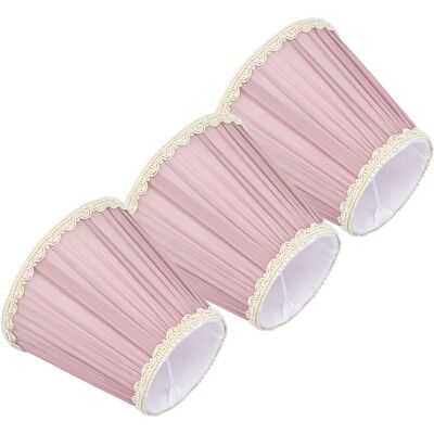 YOTOWN Set Di 3 Paralumi In Tessuto – Viola Chiaro – Con Clip – Per Camera Da Letto/lampadario A Candelabro/studio/hotel/club/applique – Facili Da Installare YOTOWN Set Di 3 Paralumi In Tessuto – Viola Chiaro – Con Clip – Per Camera Da Letto/lampadario A Candelabro/studio/hotel/club/applique – Facili Da Installare