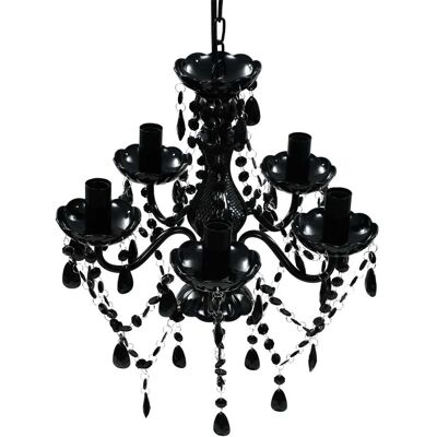 HELLOSHOP26 Lampadario Classico In Cristallo Nero 38 X 45 Cm Atmosfera Accogliente Design Elegante In Plastica Nera 020046215 HELLOSHOP26 Lampadario Classico In Cristallo Nero 38 X 45 Cm Atmosfera Accogliente Design Elegante In Plastica Nera 020046215