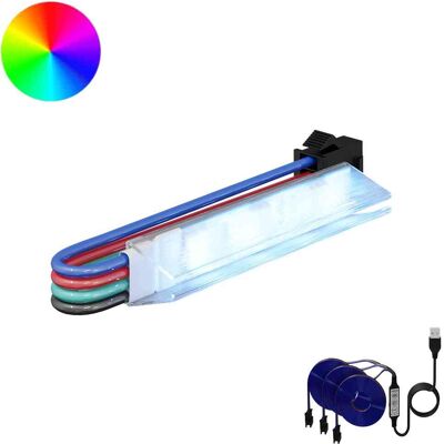 VIDAXL Striscia Led 2 Pz Nero E Multicolore Rame E Plastica VIDAXL Striscia Led 2 Pz Nero E Multicolore Rame E Plastica