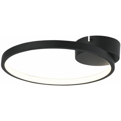 Reality Plafoniera Led Moderna Nera Ring Ragi 8w 4000k Reality Plafoniera Led Moderna Nera Ring Ragi 8w 4000k
