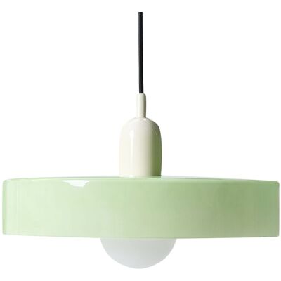 BELIANI Lampadario Tondo In Vetro Con Paralume A Globo Verde Menta Paala BELIANI Lampadario Tondo In Vetro Con Paralume A Globo Verde Menta Paala