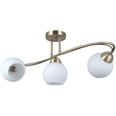 ITALUX Plafoniera Classica Ottone Antico Bianco 3xe27 ITALUX Plafoniera Classica Ottone Antico Bianco 3xe27