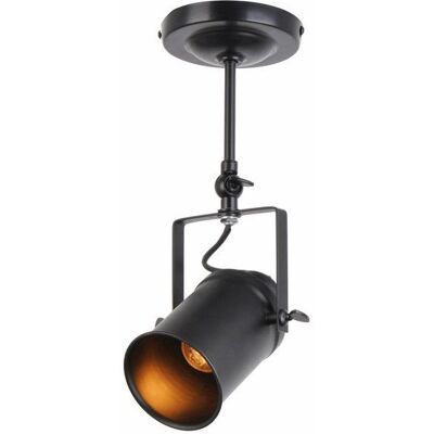 Reality Faretto Da Soffitto Gemma Nero Metallo 1xe27 Reality Faretto Da Soffitto Gemma Nero Metallo 1xe27