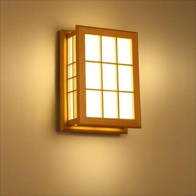 OEM Applique Da Parete In Legno Massello In Stile Giapponese - Lampada Da Comodino Per Camera Da Letto E Hotel - Wall Box A+-crezuo OEM Applique Da Parete In Legno Massello In Stile Giapponese - Lampada Da Comodino Per Camera Da Letto E Hotel - Wall Box A+-crezuo