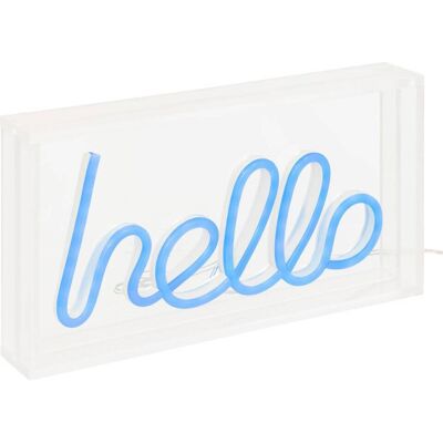 ATMOSPHERA Tubo Neon A Led Hello Blu L 23cm - Créateur D'Intérieur ATMOSPHERA Tubo Neon A Led Hello Blu L 23cm - Créateur D'Intérieur