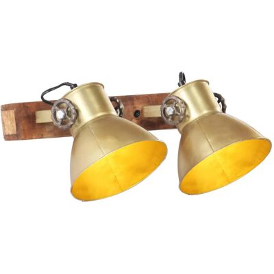 HELLOSHOP26 Lampada Da Parete Industriale 45 X 25 Cm Atmosfera Accogliente 2 Paralumi In Ferro Ottone Antico 020046645 HELLOSHOP26 Lampada Da Parete Industriale 45 X 25 Cm Atmosfera Accogliente 2 Paralumi In Ferro Ottone Antico 020046645