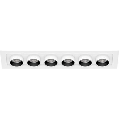 BENEITO FAURE Mini Oxo Rect 6 Luci Faretto Led Da Incasso 36w 42º Cct Switch 2700k/3200k/4000k Bianco Opaco Orientabile - Beneito & Faure BENEITO FAURE Mini Oxo Rect 6 Luci Faretto Led Da Incasso 36w 42º Cct Switch 2700k/3200k/4000k Bianco Opaco Orientabile - Beneito & Faure