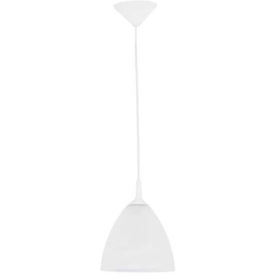 ALFA Bartek White Glass Pendant Ceiling Light 23cm, 1xe27 Max 15w, Dimmable Hanging Lamp With 120cm Drop, Modern Lighting For Kitchen Dining Room, Over Table & Countertop, Indoor ALFA Bartek White Glass Pendant Ceiling Light 23cm, 1xe27 Max 15w, Dimmable Hanging Lamp With 120cm Drop, Modern Lighting For Kitchen Dining Room, Over Table & Countertop, Indoor