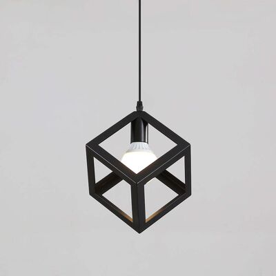 GOECO Lampada A Sospensione Vintage Industriale, Cubo Creativo Battuto Lampadario In Ferro Adatto Per Sala Da Pranzo E Un Da Cucina, E27, Lampadina Non Inclusa … (cubo) GOECO Lampada A Sospensione Vintage Industriale, Cubo Creativo Battuto Lampadario In Ferro Adatto Per Sala Da Pranzo E Un Da Cucina, E27, Lampadina Non Inclusa … (cubo)