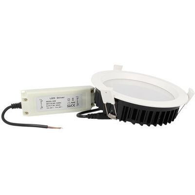 LEDLUX Lampada Faro Led Incasso Da Soffitto 25w Bianco Caldo Rotondo Per Centro Commerciale Diametro 170mm Ip44 LEDLUX Lampada Faro Led Incasso Da Soffitto 25w Bianco Caldo Rotondo Per Centro Commerciale Diametro 170mm Ip44