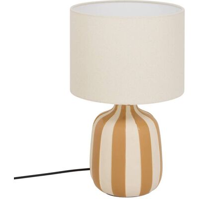 ATMOSPHERA Lampada Cilindrica Vilma, 41,5 Cm, Gialla A Strisce - Créateur D'Intérieur ATMOSPHERA Lampada Cilindrica Vilma, 41,5 Cm, Gialla A Strisce - Créateur D'Intérieur